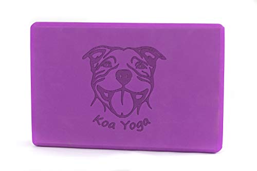 Koa Yoga Starter Block Kit- Purple Includes one Each: Block, Full-Size hot Yoga Grip Towel in its own mesh Bag, D-Ring Strap, Sweat Towel