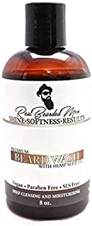 All Natural 100% - Hemp Beard Wash (8 oz, Natural Shampoo and Conditioner) | Real Bearded Men