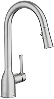 Moen 87233SRS Adler One-Handle High Arc Pulldown Kitchen Faucet with Power Clean, Spot Resist Stainless