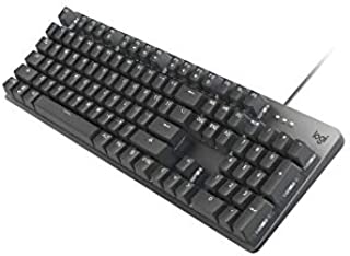 Logitech K845 Mechanical Illuminated Keyboard, Mechanical Switches, Strong Adjustable Tilt Legs, Full Size, Aluminum Top Case, 104 Keys, USB Corded, Windows (TTC Brown Switches)