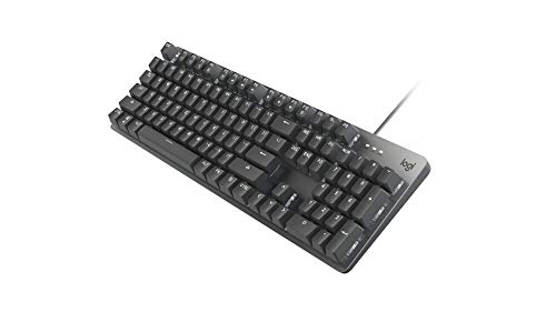 Logitech K845 Mechanical Illuminated Keyboard, Mechanical Switches, Strong Adjustable Tilt Legs, Full Size, Aluminum Top Case, 104 Keys, USB Corded, Windows (TTC Brown Switches)