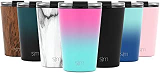 Simple Modern Classic Insulated Tumbler with Straw and Flip or Clear Lid Stainless Steel Water Bottle Iced Coffee Travel Mug Cup, 12oz, Ombre: Sorbet