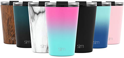 Simple Modern Classic Insulated Tumbler with Straw and Flip or Clear Lid Stainless Steel Water Bottle Iced Coffee Travel Mug Cup, 12oz, Ombre: Sorbet