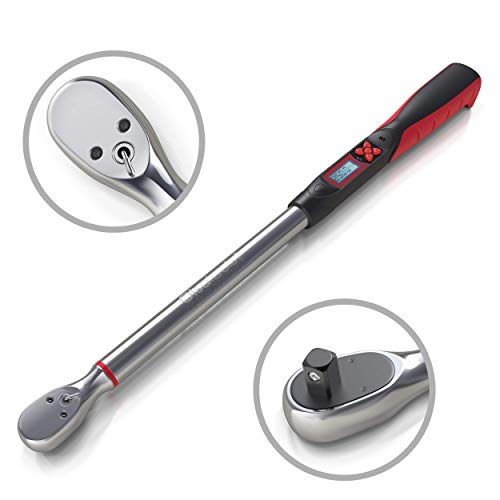 Olsa Tools Digital Torque Wrench, 1/2-Inch Drive (12.5-250 ft-lb Torque Range) | ±1% CW and ±2% CCW Torque Accuracy | Premium Ratcheting Adjustable Torque Wrench | Professional Grade