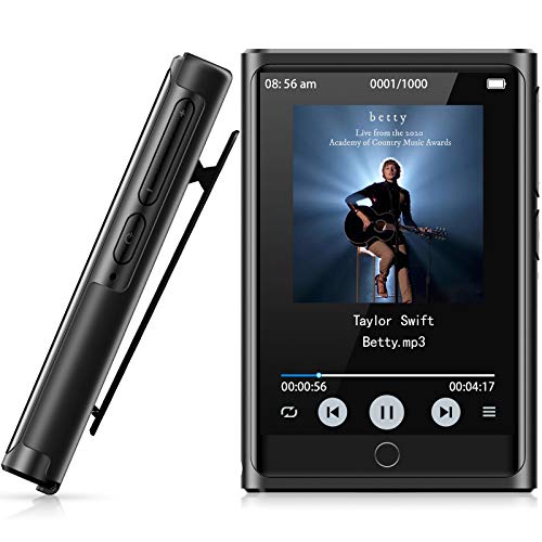 48GB MP3 Music Player, MP3 Player with Bluetooth 4.2, 2'' HD Touch Screen, Portable HiFi Lossless Sound Music Player with Clip, FM Radio, Voice Recorder, Sport Pedometer, Expandable up to 128 GB