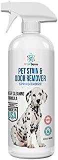 Pet Stain and Odor Remover, Fresh Spring Breeze Fragrance, Vomit, Feces & Urine Enzyme Cleaner, Spot Carpet Cleaner and Pet Stain Remover, Made in The USA (32oz)