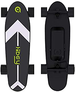 Hiboy S11 Electric Skateboard with Wireless Remote, Longboard Single Hub Motor, Light Weight 7.94LBS, Top Speed 12.4MPH, Range 6.2 Miles, for Teens and Students(Upgraded Version), black1