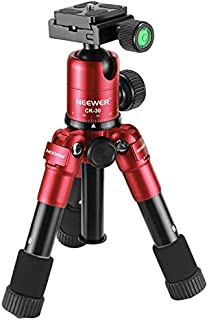 Neewer 20 inches/50 Centimeters Portable Compact Desktop Macro Mini Tripod with 360 Degree Ball Head,1/4 inches Quick Shoe Plate,Bag for DSLR Camera,Video Camcorder,up to 11 pounds/5 kilograms Red