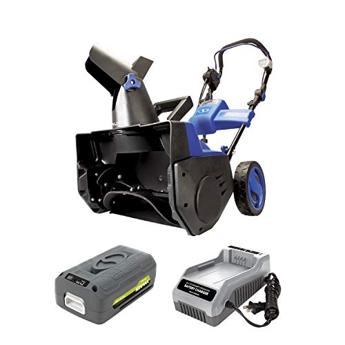 Snow Joe iON18SB-HYB 40-Volt iONMAX Hybrid Brushless Single Stage Snowblower Kit | 18-Inch | W/ 4.0-Ah Battery and Charger