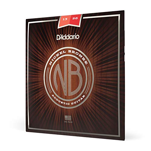 D'Addario Nickel Bronze Acoustic Guitar Strings, Medium, 13-56