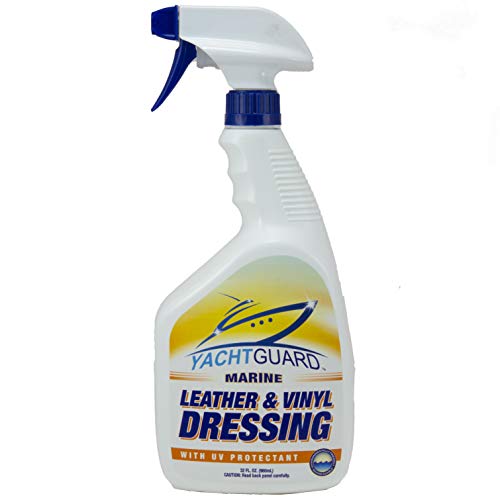 YachtGUARD Marine Leather & Vinyl Dressing - Boat Vinyl Cleaner And Protectant for Leather and Vinyl Surfaces on Boat Seats, Jet Skis or for Interior Car Detailing (32 Oz Spray Bottle)