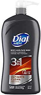 Dial Men 3in1 Body, Hair and Face Wash, Ultimate Clean, 32 fl oz