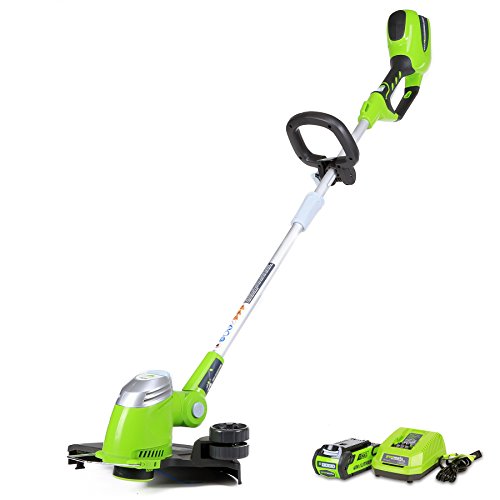 Greenworks 40V 13-Inch Cordless String Trimmer/Edger, 2.0 AH Battery Included 21302