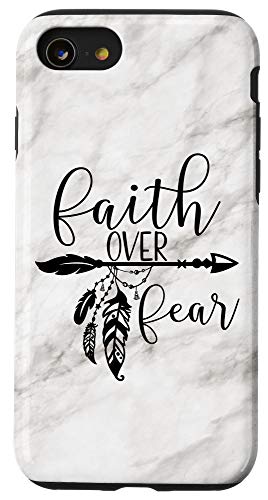 iPhone SE (2020) / 7 / 8 Faith Over Fear Bible Quote Cute Christian Religious Case