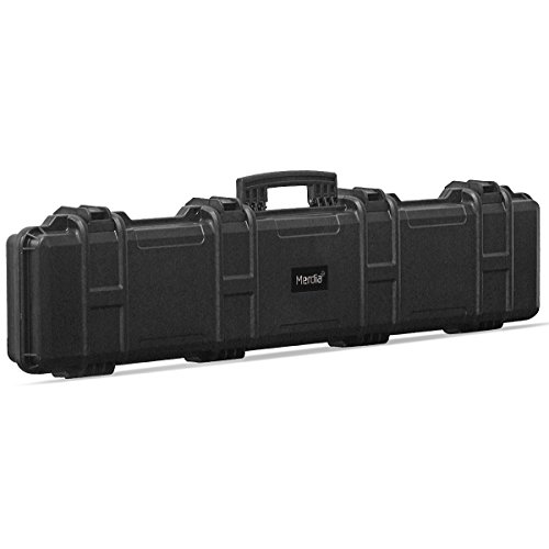 Merdia All Weather Precision Hard Rifle Case Waterproof Ultra Protective Case with Precut Intensive Foam Gun Case 47.24