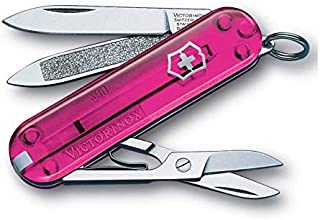 Victorinox Swiss Army Classic SD Pocket Knife, Translucent Pink, 58mm