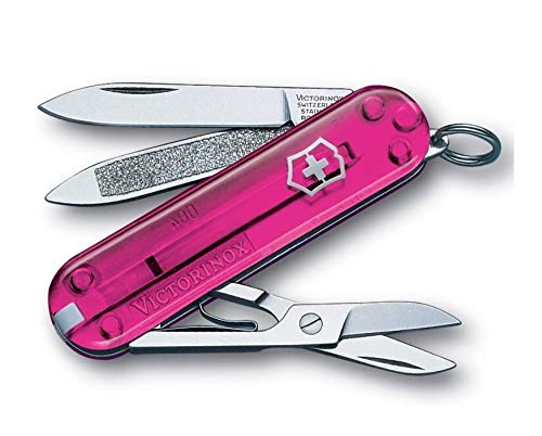 Victorinox Swiss Army Classic SD Pocket Knife, Translucent Pink, 58mm