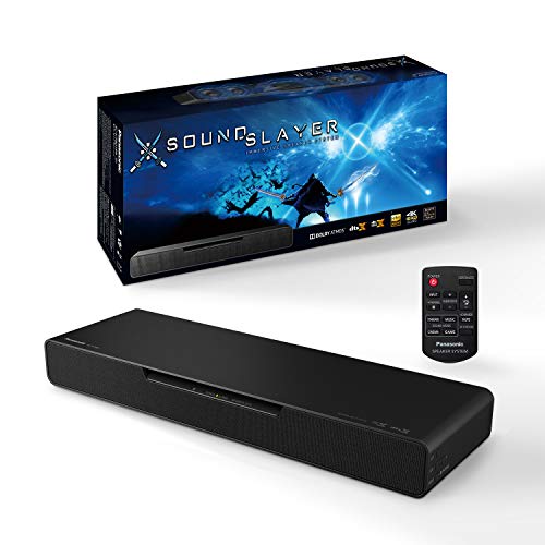 Panasonic SoundSlayer Gaming Speakers for PC | Dolby Atmos Soundbar with Built-in Subwoofer | Bluetooth Gaming Computer Speaker with Hi-Res Sound + 4K HDR Passthrough (SC-HTB01)