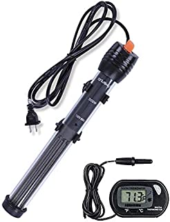 Orlushy Submersible Aquarium Heater 300W-Fish Tahk Heater with Adjust Knob Thermostat 2 Suction Cups Suitable for Marine Reef Fish Tank Sump