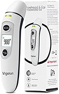 New VersionVigorun Medical Forehead and Ear Thermometer, Digital Infrared Temporal Thermometer for Fever, Instant Accurate Reading for Baby Kids and Adults Baby and Adults