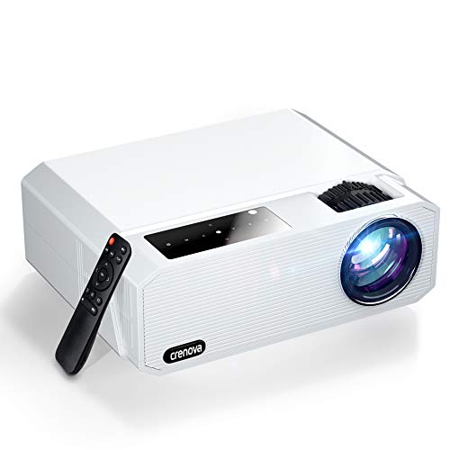 Native 1080P Projector, Crenova 6800 Lux Home Movie Projector, Full HD LED Video Projector with Dolby, Outdoor iPhone Projector with 200 Display&50% Zoom for Phone/Laptop/Xbox/TV Sticks