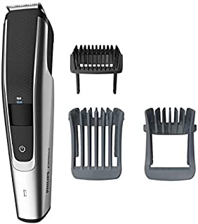 Philips Series 5000 Norelco Electric Cordless One Pass Beard and Stubble Trimmer with Washable Feature, Black and Silver