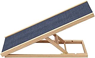 ALALA Adjustable Pet Ramps for Small Dogs, Easy Step, Foldable Portable Wood Dog Ramp for Dog/Cats up to 40lbs, Lightweight Dog Car Ramps Stairs for Cars, SUVS, Dog Bed Ramp for Small Dogs (S)