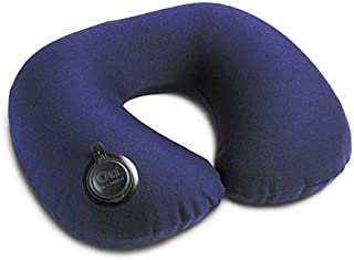 Lewis N. Clark Men's On Air Adjustable and Inflatable Neck Pillow, Blue, One Size