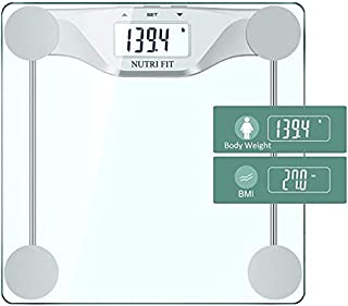 NUTRI FIT Digital Body Weight Bathroom Scale BMI, Accurate Weight Measurements Scale,Large Backlight Display and Step-On Technology,400 Pounds