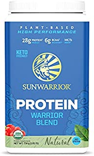 Sunwarrior Warrior Blend, Organic Vegan Protein Powder with BCAAs and Pea Protein: Dairy free, Gluten Free, Soy Free, Non- GMO, Unsweetened protein powder, and Keto Friendly, Vegetarian (Natural 750g)