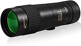 Aurosports 10-30x40 Zoom Monocular with Bak4 Prism Dual Focus High Power Compact Waterproof Telescope Fit Adults for Hiking Hunting Camping Bird Watching Best Gifts for Men
