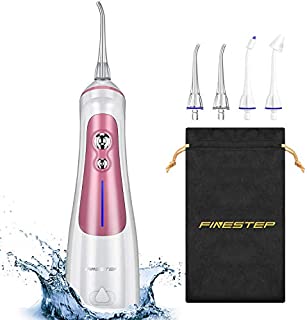 Water Flosser Professional Cordless Dental Oral Irrigator 300ML Water Tank Portable and Rechargeable IPX7 Waterproof 6 Modes Water Flosser for Home and Travel, Braces & Bridges