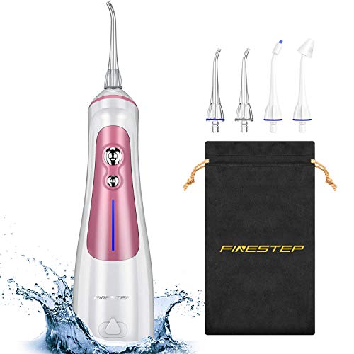 Water Flosser Professional Cordless Dental Oral Irrigator 300ML Water Tank Portable and Rechargeable IPX7 Waterproof 6 Modes Water Flosser for Home and Travel, Braces & Bridges