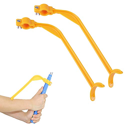 KISEER 2 Pcs Golf Training Aids Swing Correcting Trainer Tool Golf Accessories (Yellow)