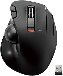 ELECOM 2.4GHz Wireless Thumb-Operated Trackball Mouse, 6-Button Function with Smooth Tracking, Precision Optical Gaming Sensor (M-XT3DRBK)