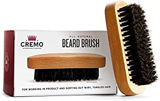 Cremo 100% Boar Bristle Beard Brush With Wood Handle To Shape, Style And Groom Any Length Facial Hair