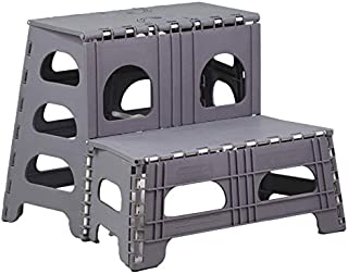 Bee Neat 2 Step Folding Stool for Kitchen, Closet, RV & More  Collapsible Step Stool Ladder Ideal for Adults, Seniors, Kids