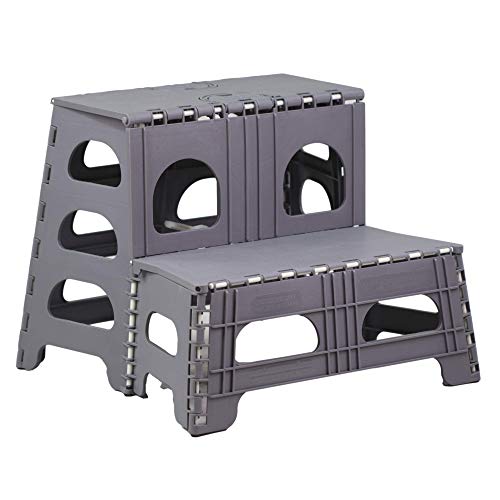 Bee Neat 2 Step Folding Stool for Kitchen, Closet, RV & More  Collapsible Step Stool Ladder Ideal for Adults, Seniors, Kids