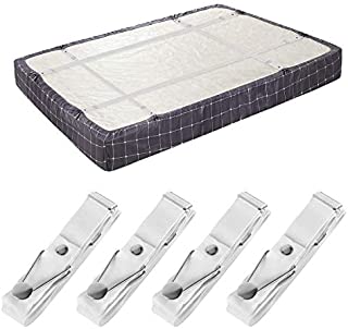 Bed Sheet Holder Straps- Adjustable Fitted Sheet Clips Bed Sheet Fastener Suspenders Elastic Gripper Holder Used for Bed Sheets,Mattress Covers, Sofa Cushion(Set of 4)