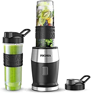 Smoothie Blender, Fochea 500W Personal Blender with BPA-Free Travel Bottles (2 * 20 oz) for Smoothies, Ice and Frozen Fruit