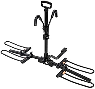 HYPERAX Hitch Mounted E Bike Rack Carrier for 2 inch/1.25-inch Receivers - Fits Up to 2 X 55 lbs Road Bikes, MTBs, e MTBs, E Bikes with Up to 3-inch Tires - Compatible with SUV, Trucks, Sedan