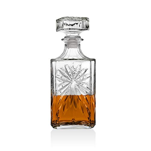 Whiskey Decanter for Scotch Liquor Bourbon or Wine - 750ml