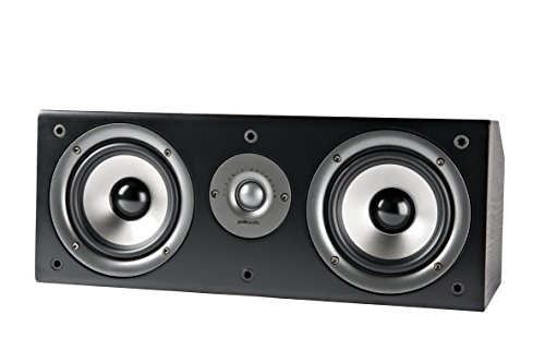 Polk Audio CS1 Series II Center Channel Speaker | Unique Design | Stand Alone or a Complement to Monitor 40, 60, and 70 Speakers | Detachable Grille | Black