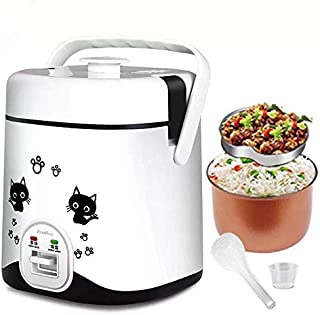 1.2L Mini Rice Cooker, Electric Travel Rice Cooker Small, Electric Lunch Box - Keep Warm Function- Suitable For 1-2 People - For Cooking Soup, Rice, Stews, Grains & Oatmeal