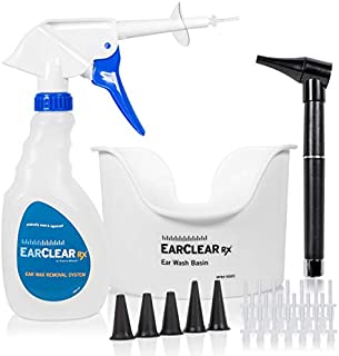 Nuance Medical EarClear Rx Rigid Tip SELF Ear Cleaning Kit with Otoscope Penlight, Basin and 20 Disposable Tips