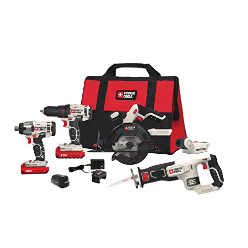 PORTER-CABLE 20V MAX Cordless Drill Combo Kit, 6-Tool (PCCK617L6)