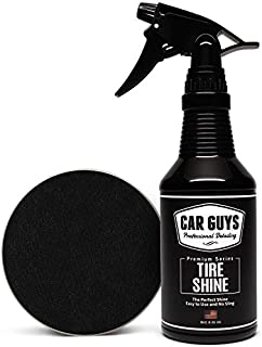 CAR GUYS Tire Shine - Easy to Use Tire Dressing with Applicator Pad - Dry to The Touch with Long Lasting UV Protection - 18 Oz Kit