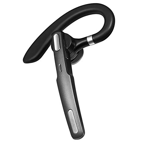 ICOMTOFIT Bluetooth Headset, Wireless Bluetooth Earpiece V4.1 Hands-Free Earphones with Built-in Mic for Driving/Business/Office, Compatible with iPhone and Android-Gray