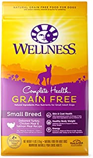 Wellness Complete Health Natural Grain Free Dry Small Breed Dog Food, Turkey, Chicken & Salmon, 11-Pound Bag