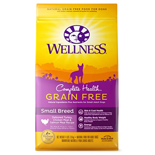 Wellness Complete Health Natural Grain Free Dry Small Breed Dog Food, Turkey, Chicken & Salmon, 11-Pound Bag